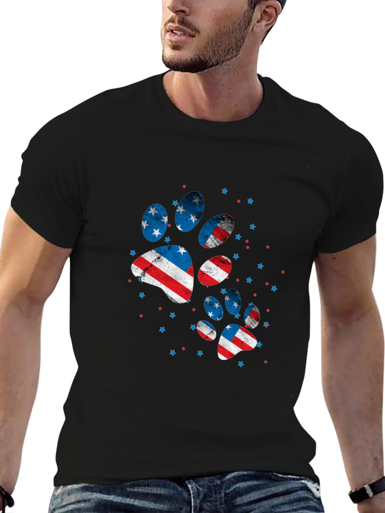 Patriotic Paw Print T-Shirt