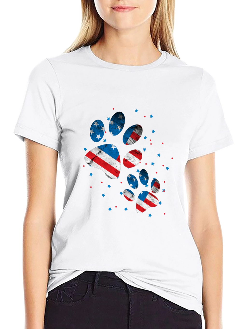 Patriotic Paw Print T-Shirt