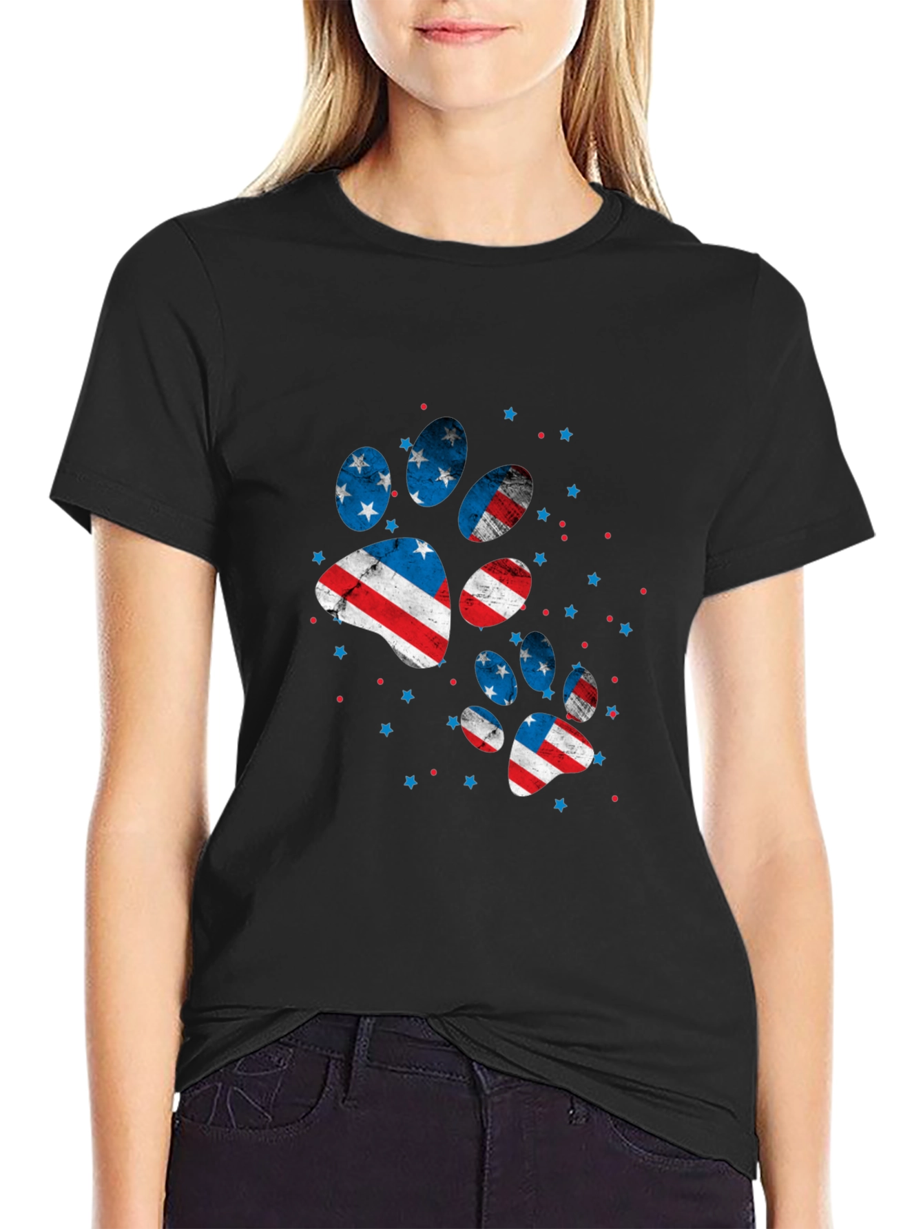 Patriotic Paw Print T-Shirt