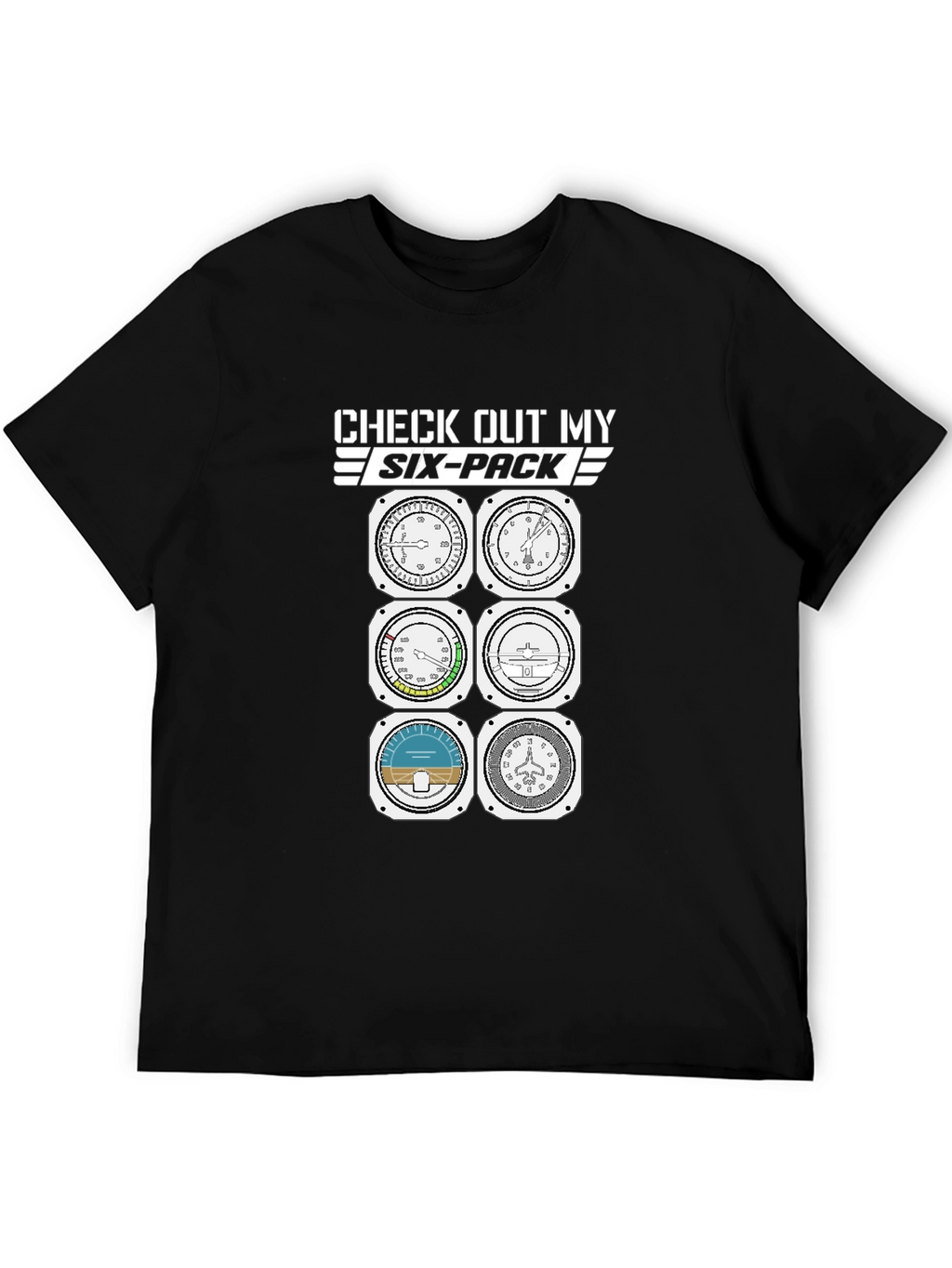 Pilot Six-Pack T-Shirt - Funny Aviation Tee