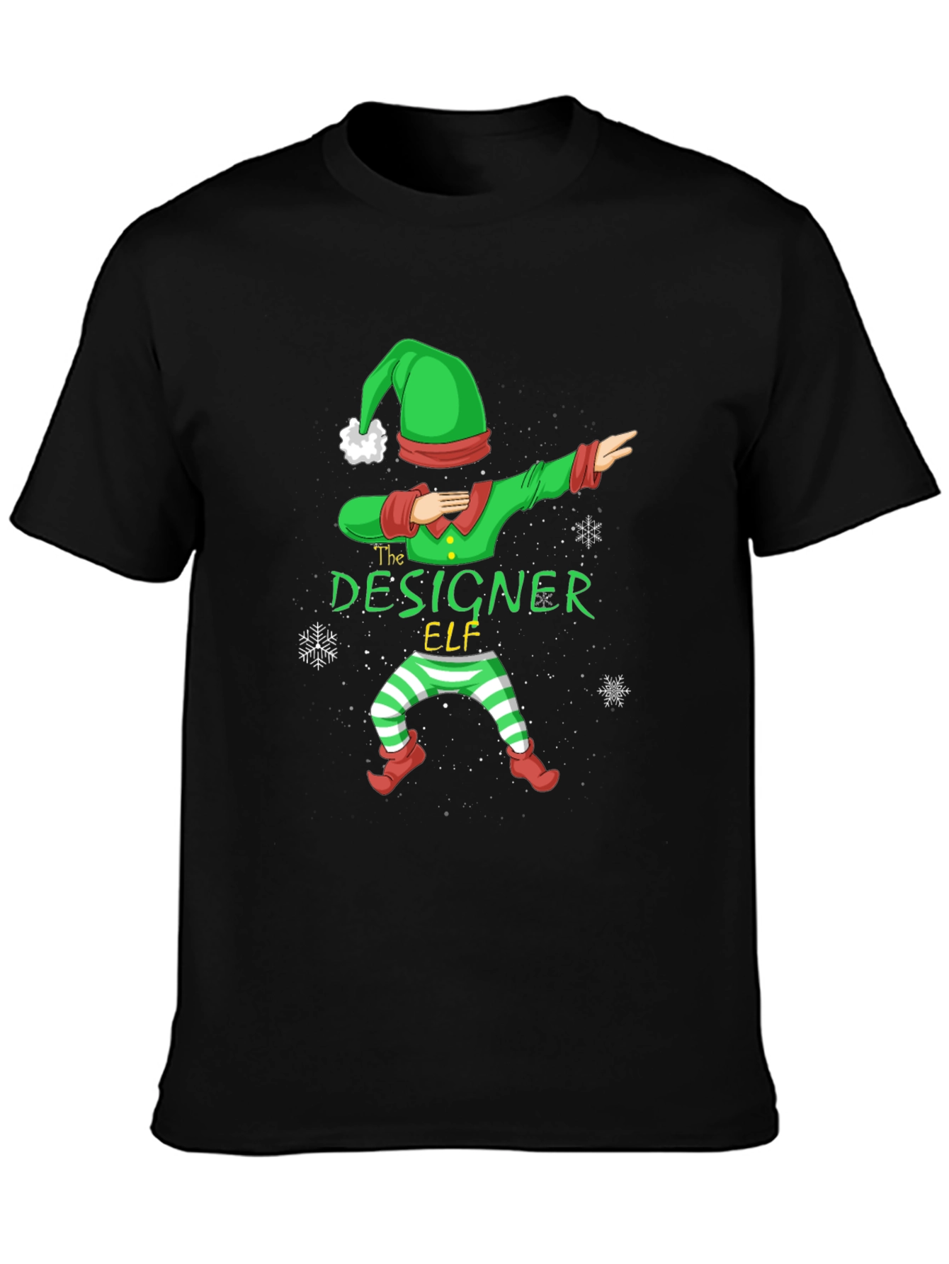 Designer Elf Dab T-Shirt - Christmas Holiday Tee