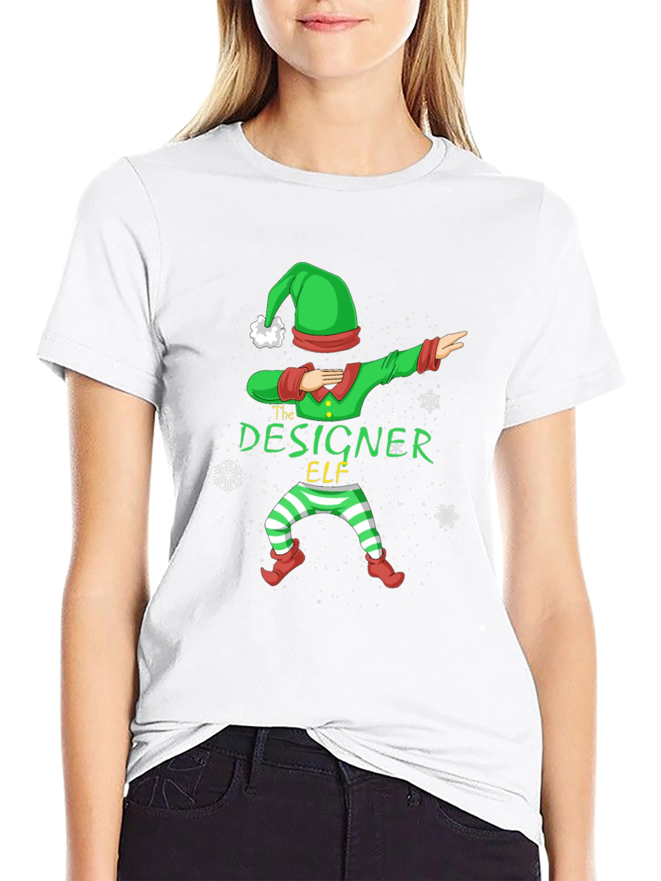 Designer Elf Dab T-Shirt - Christmas Holiday Tee