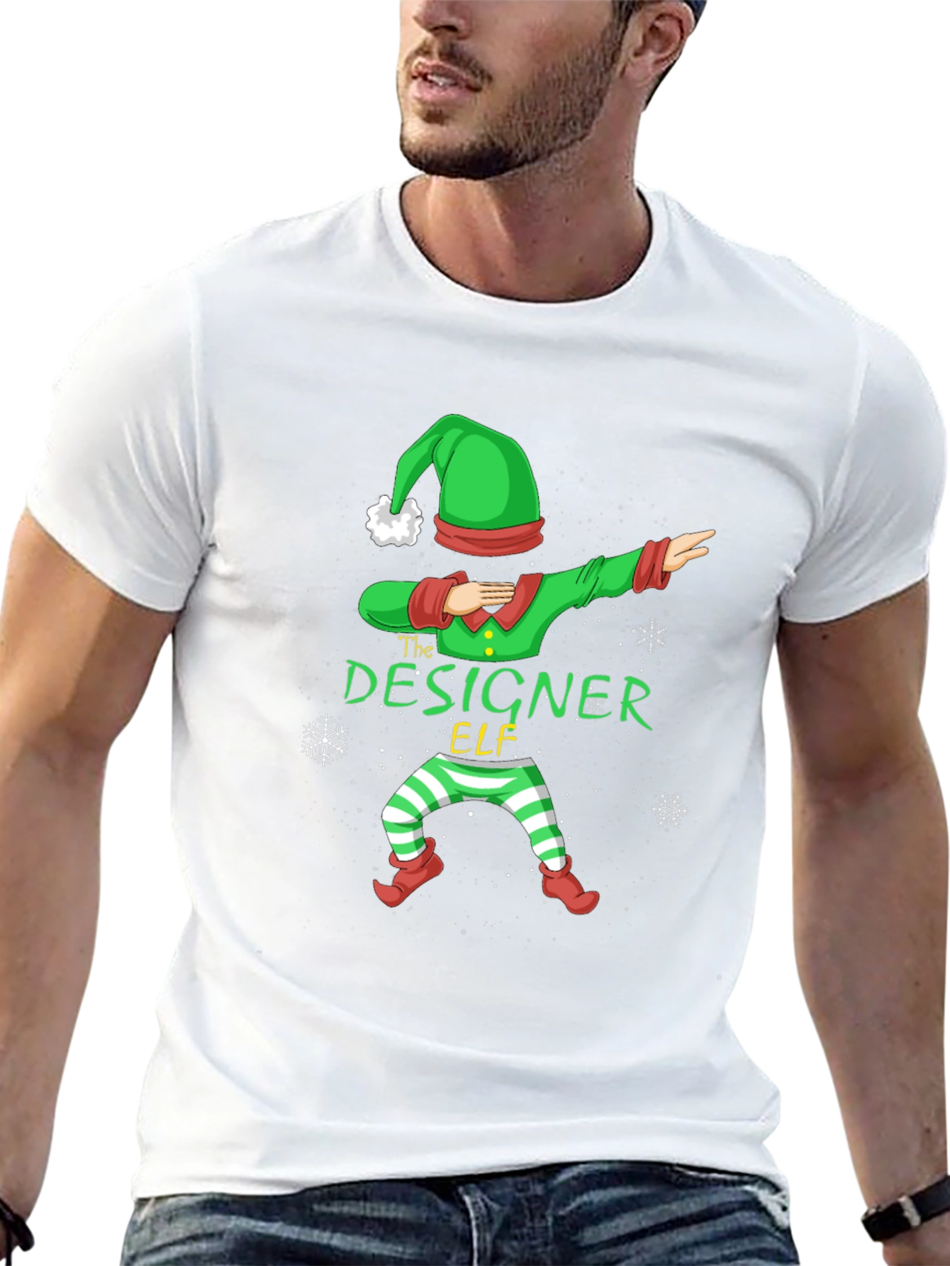 Designer Elf Dab T-Shirt - Christmas Holiday Tee