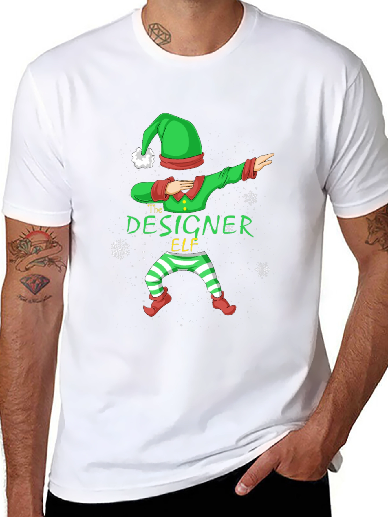 Designer Elf Dab T-Shirt - Christmas Holiday Tee