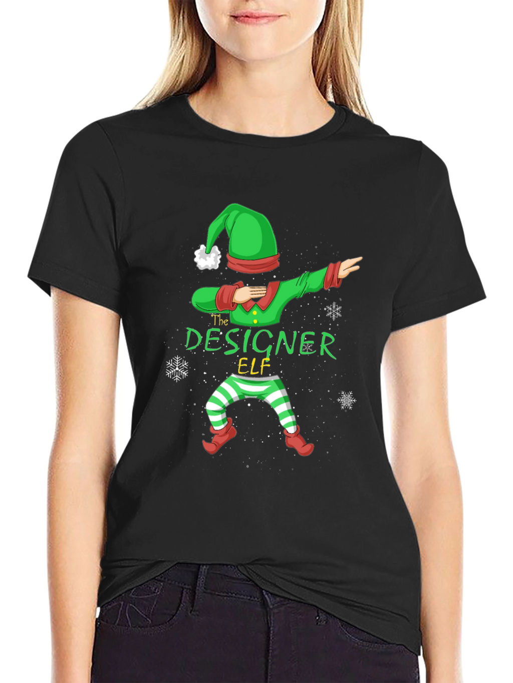 Designer Elf Dab T-Shirt - Christmas Holiday Tee