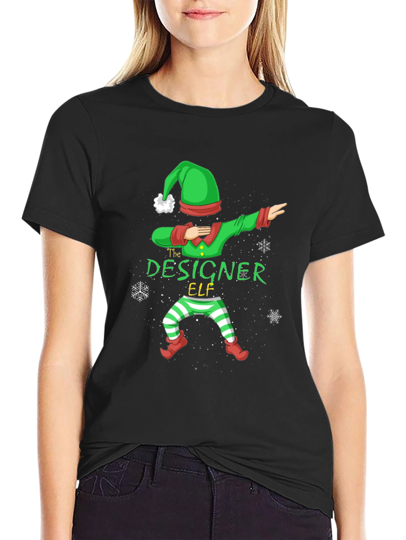 Designer Elf Dab T-Shirt - Christmas Holiday Tee