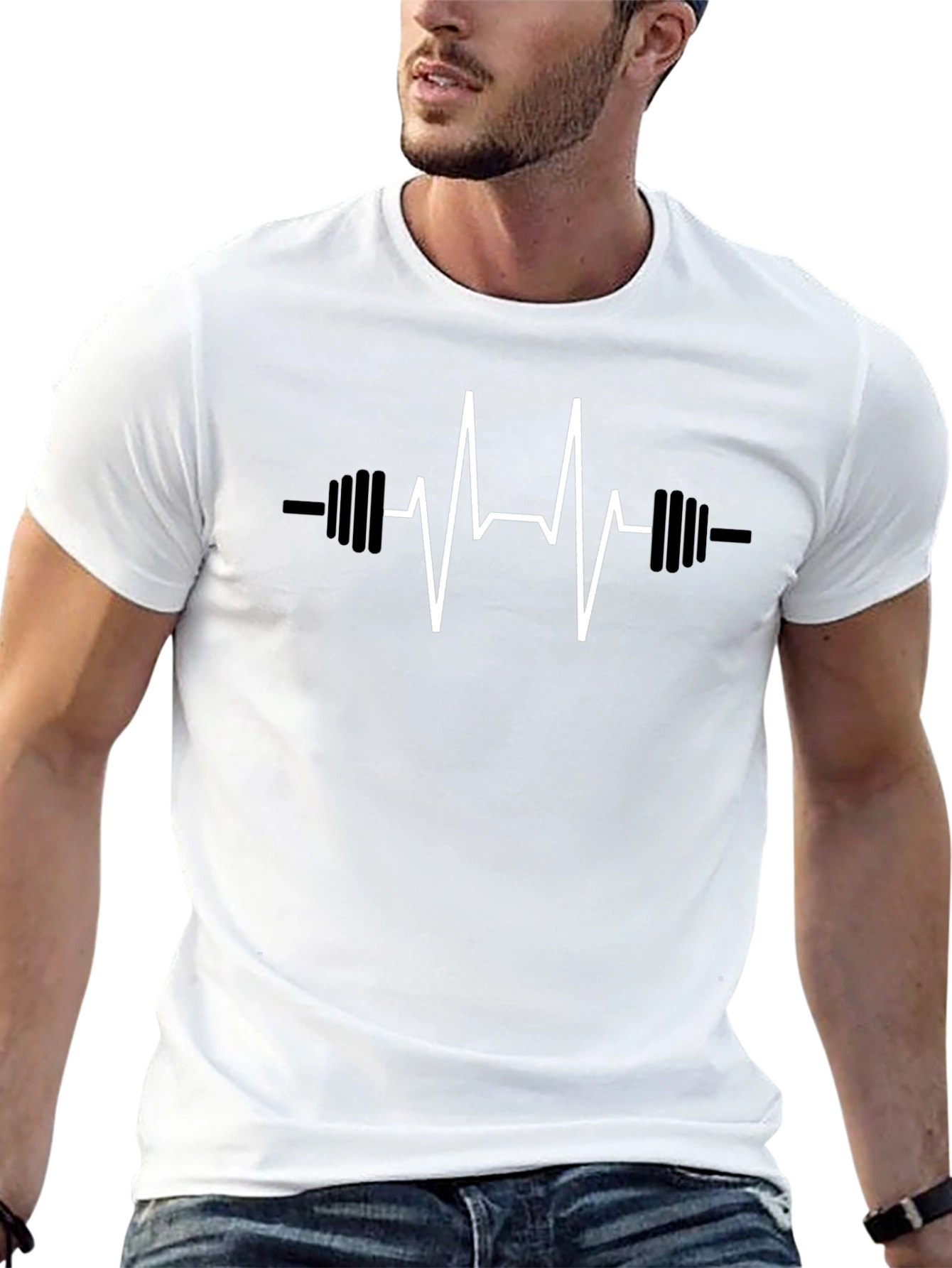 Fitness Heartbeat T-Shirt - Gym Lover