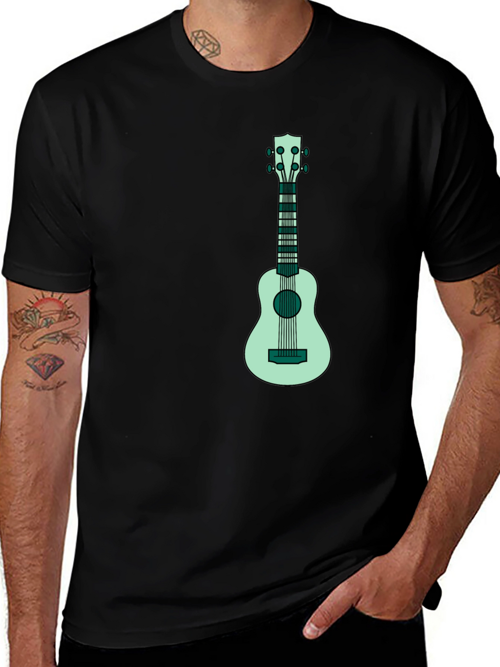 Ukulele Graphic Tee - Cool Music Lover Shirt