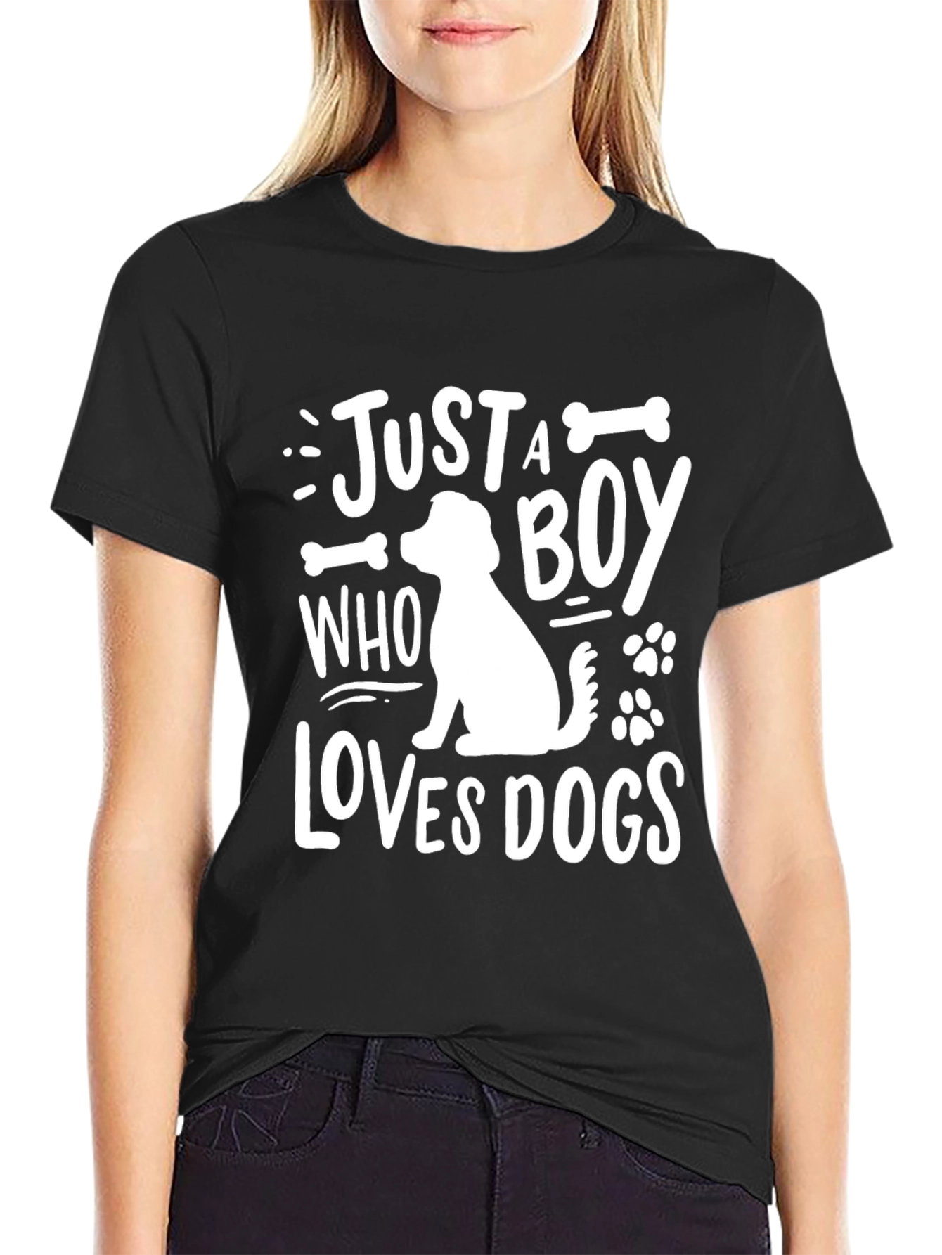 Just A Boy Who Loves Dogs Graphic Tee