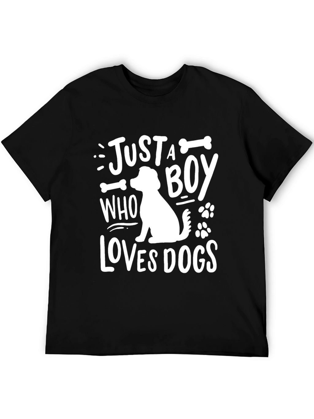 Just A Boy Who Loves Dogs Graphic Tee