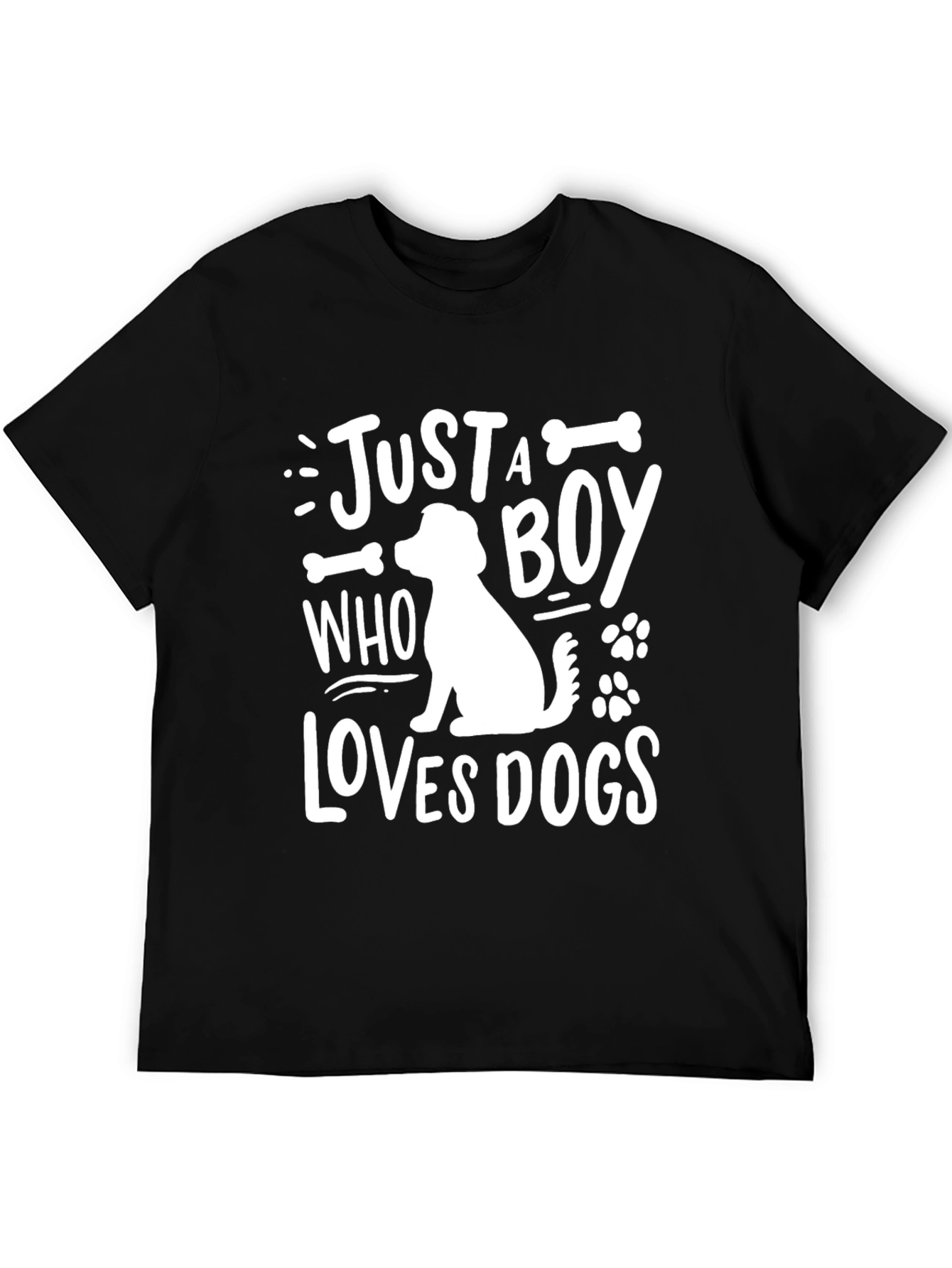 Just A Boy Who Loves Dogs Graphic Tee