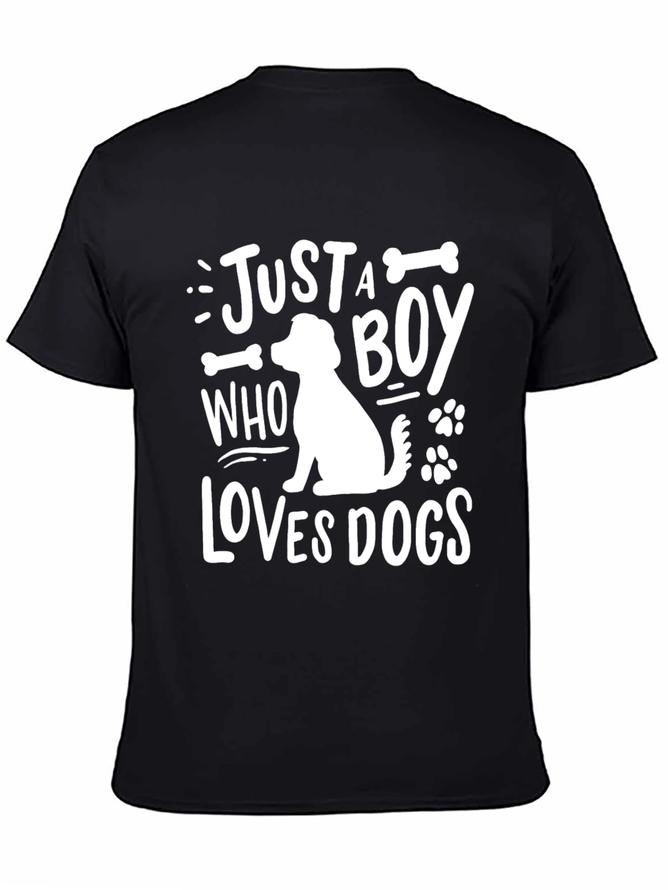 Just A Boy Who Loves Dogs Graphic Tee