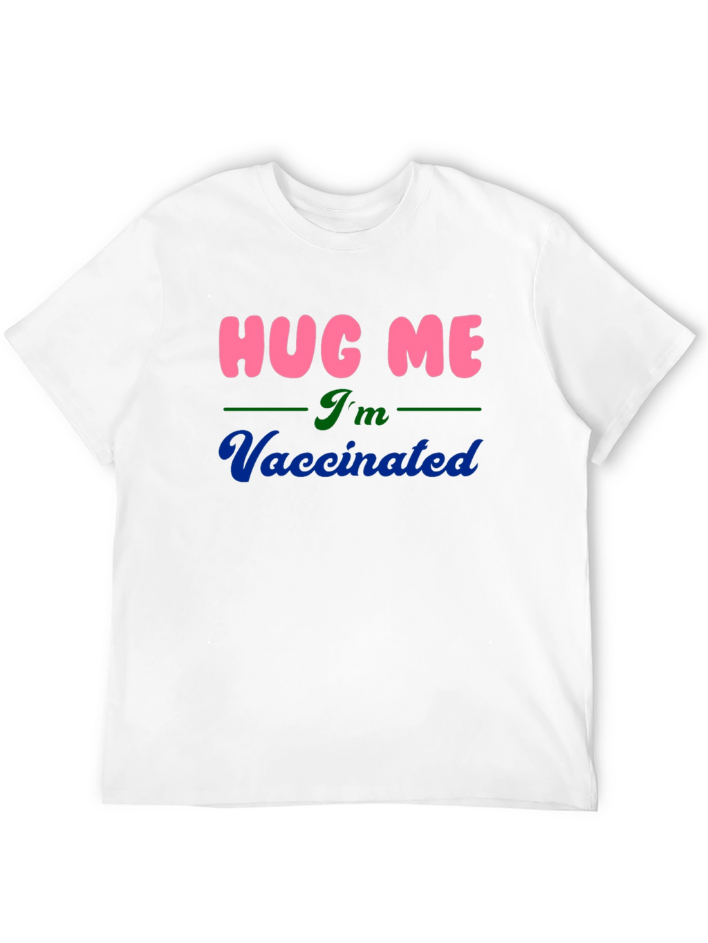 Hug Me Im Vaccinated Black Cotton T-Shirt
