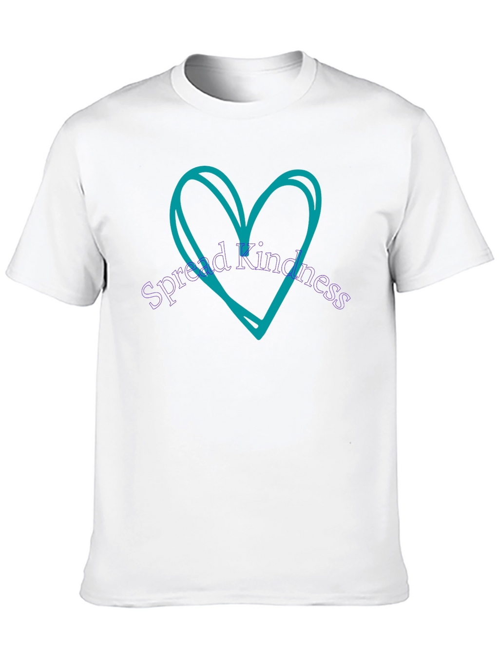 Spread Kindness Tee - Heart Design Black T-Shirt