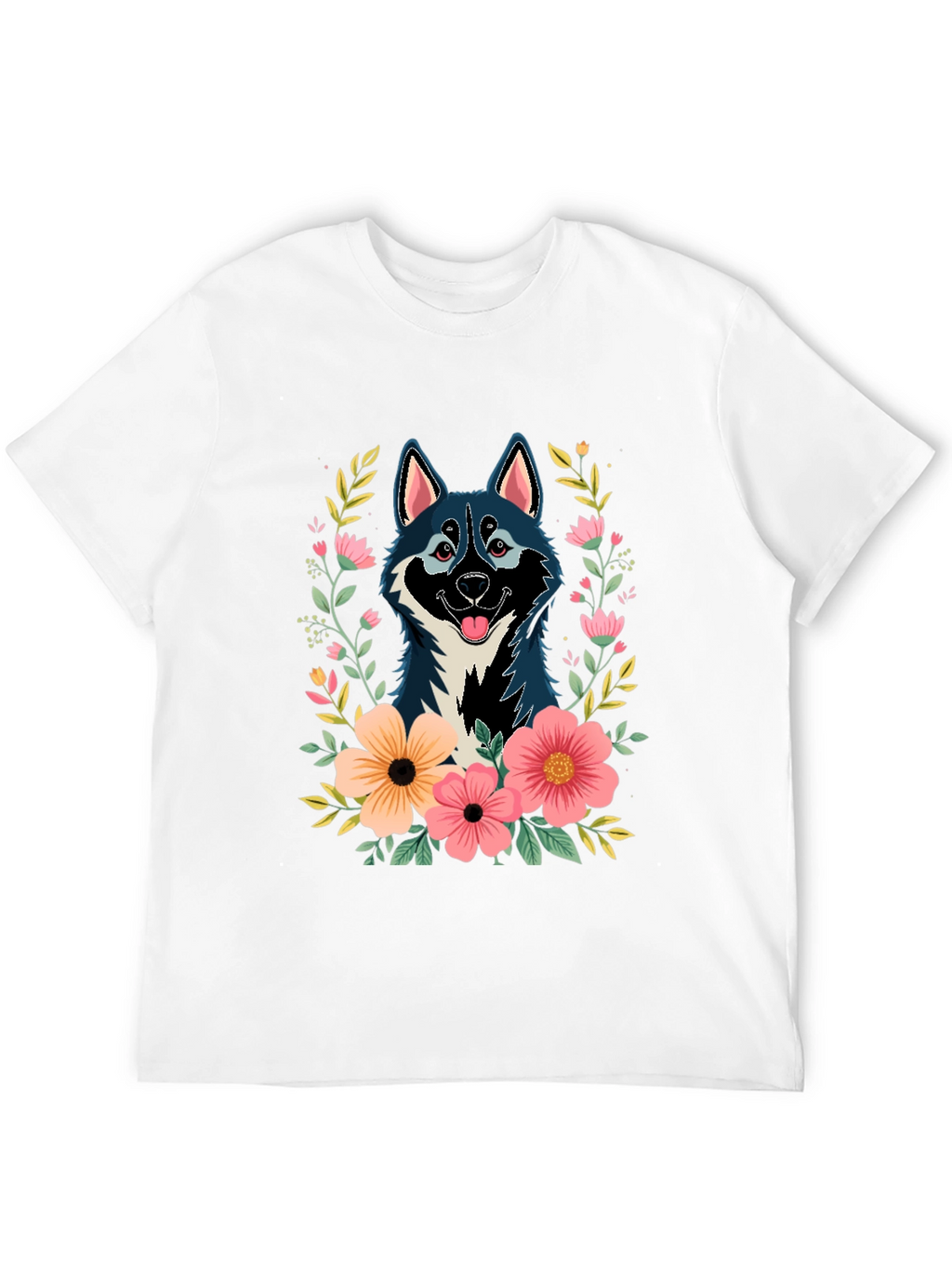 Dog & Floral T-Shirt