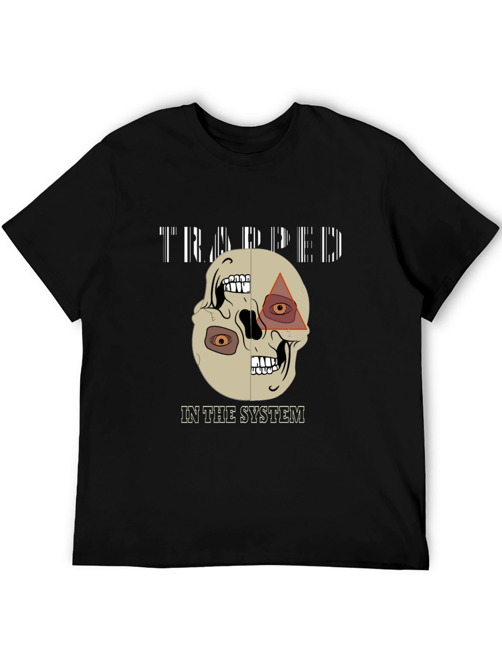 Trapped In The System Skull Graphic Tee