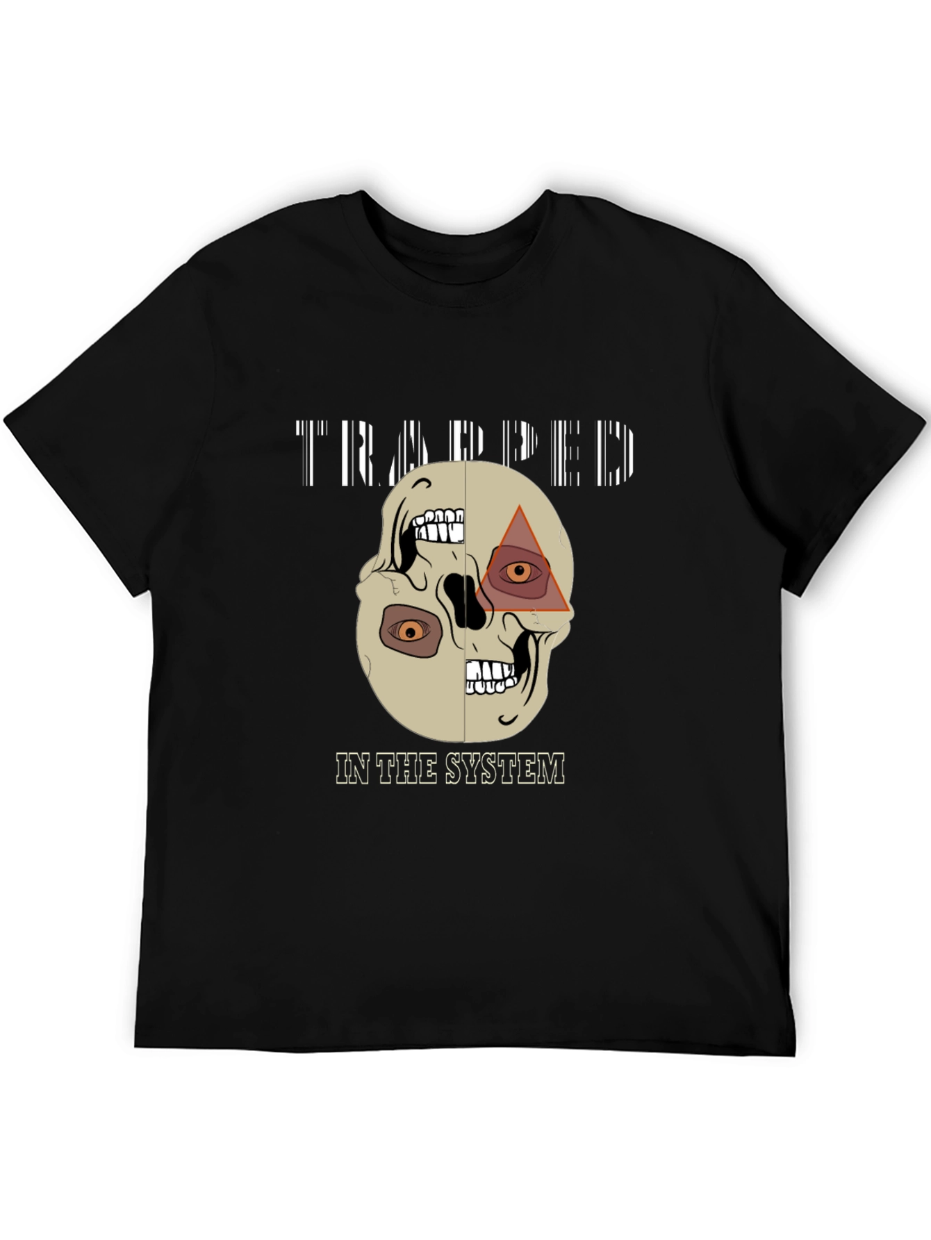 Trapped In The System Skull Graphic Tee