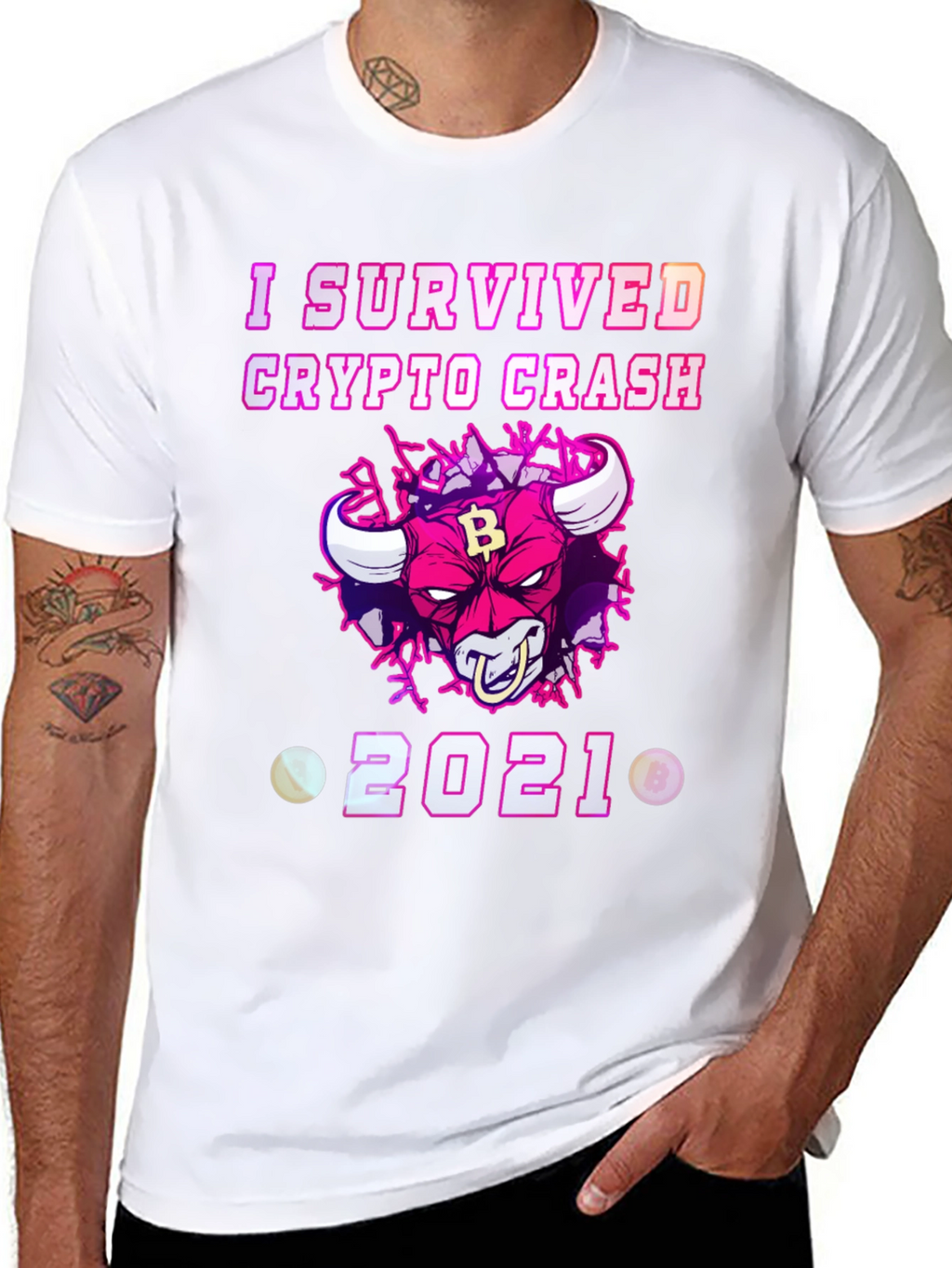 Crypto Crash Survivor 2021 Graphic T-Shirt