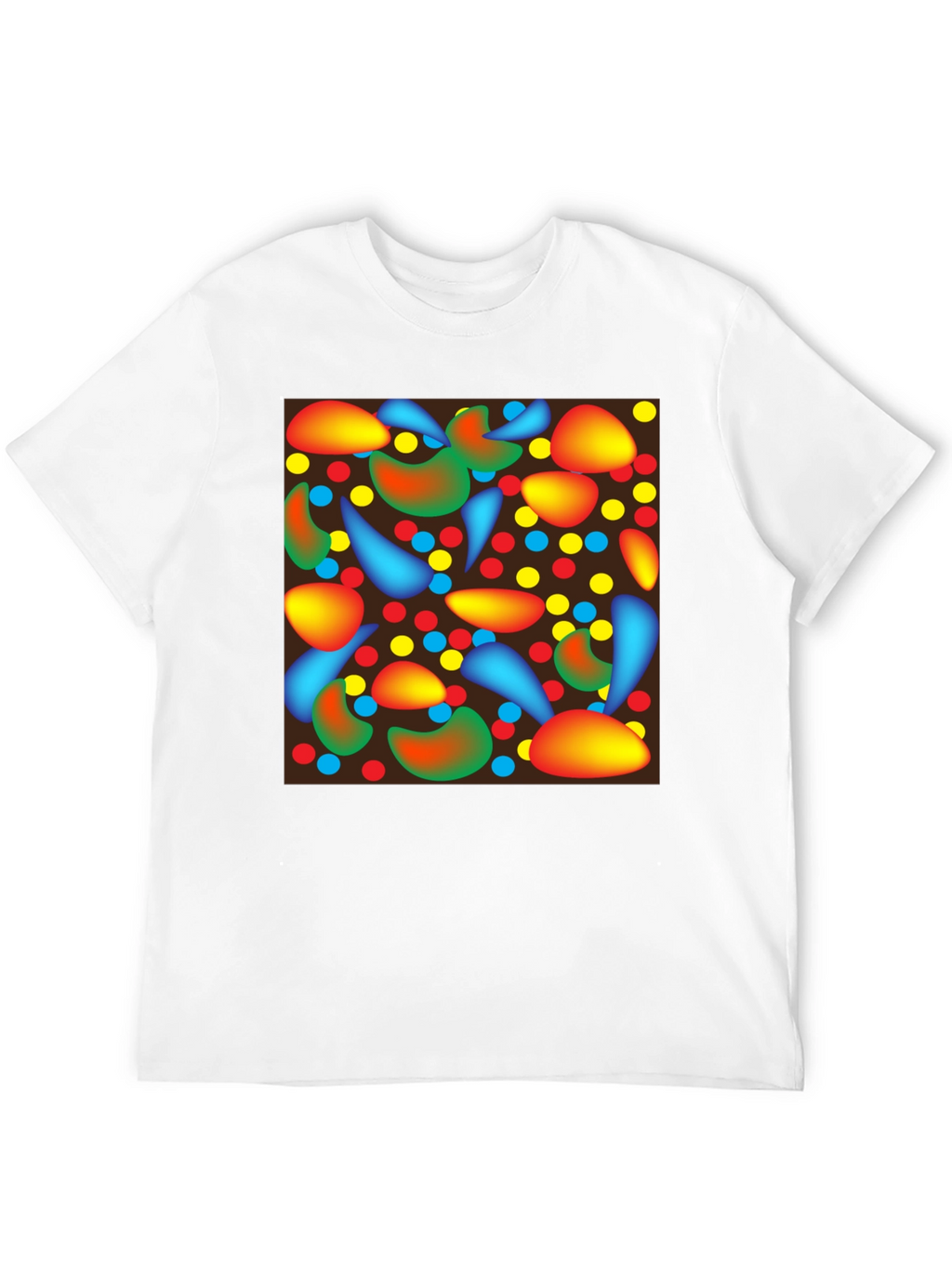 Abstract Pattern Black T-Shirt