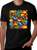 Abstract Pattern Black T-Shirt
