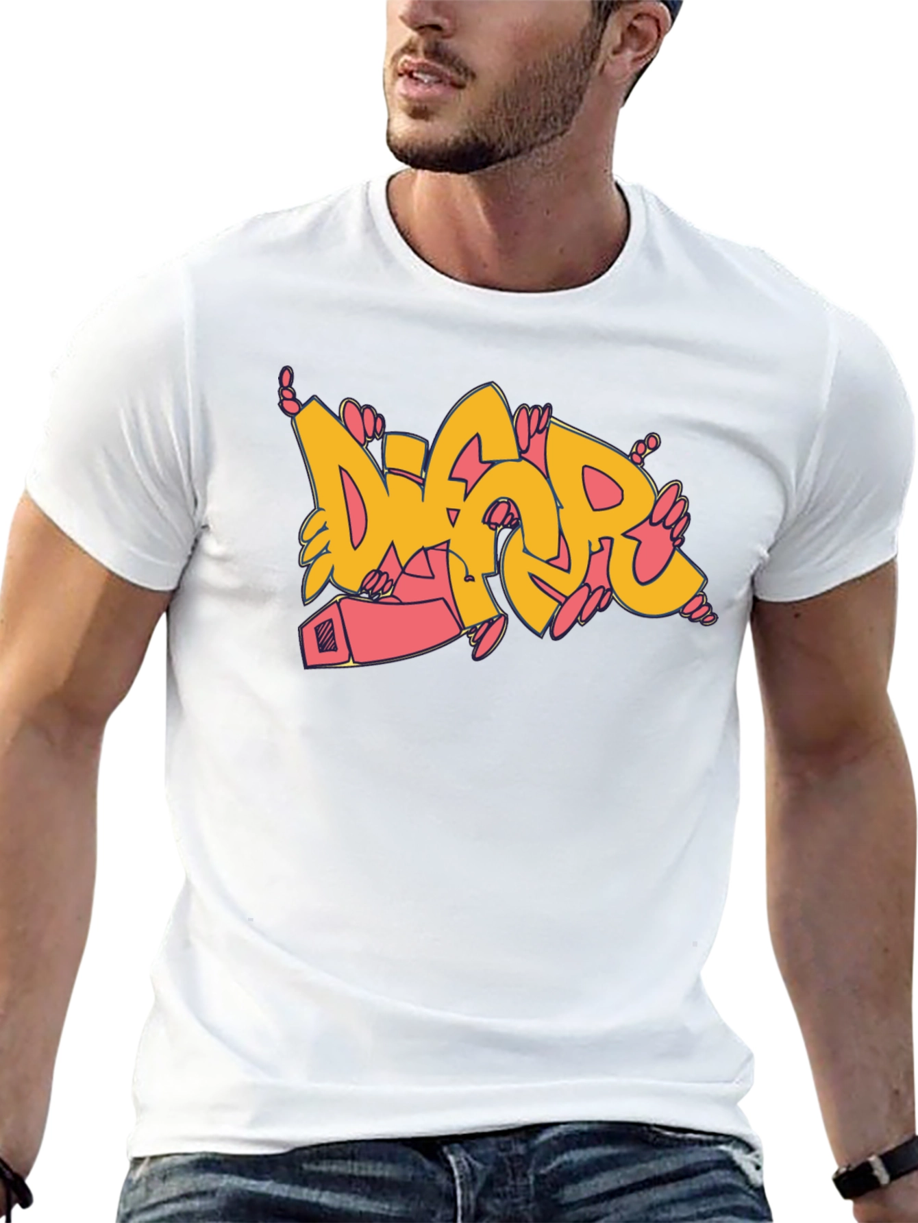 Graffiti Style Black T-Shirt