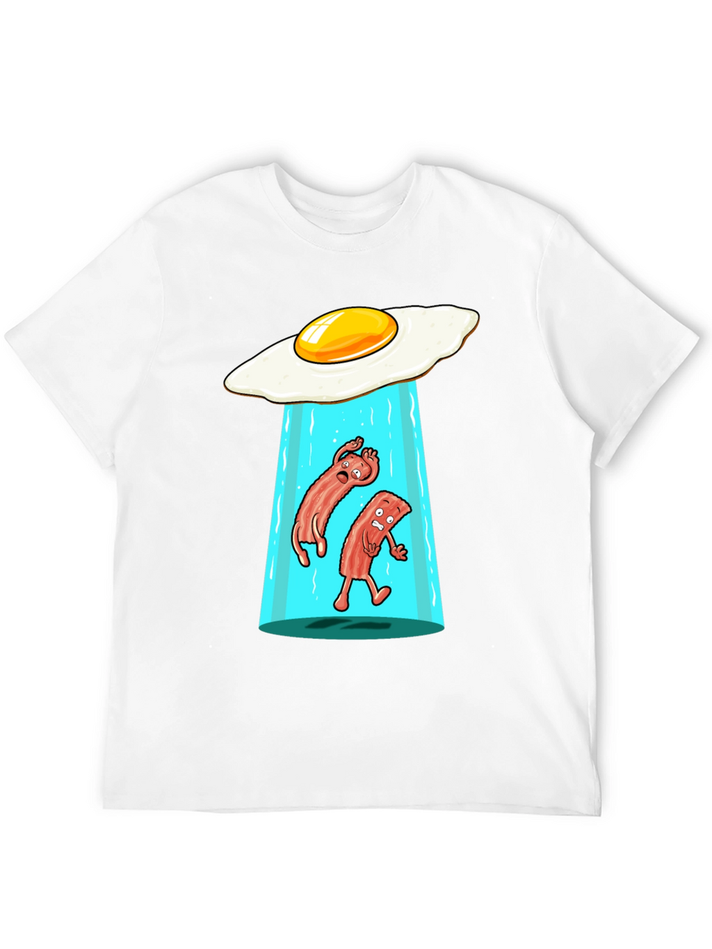Funny Alien Abduction Breakfast T-Shirt