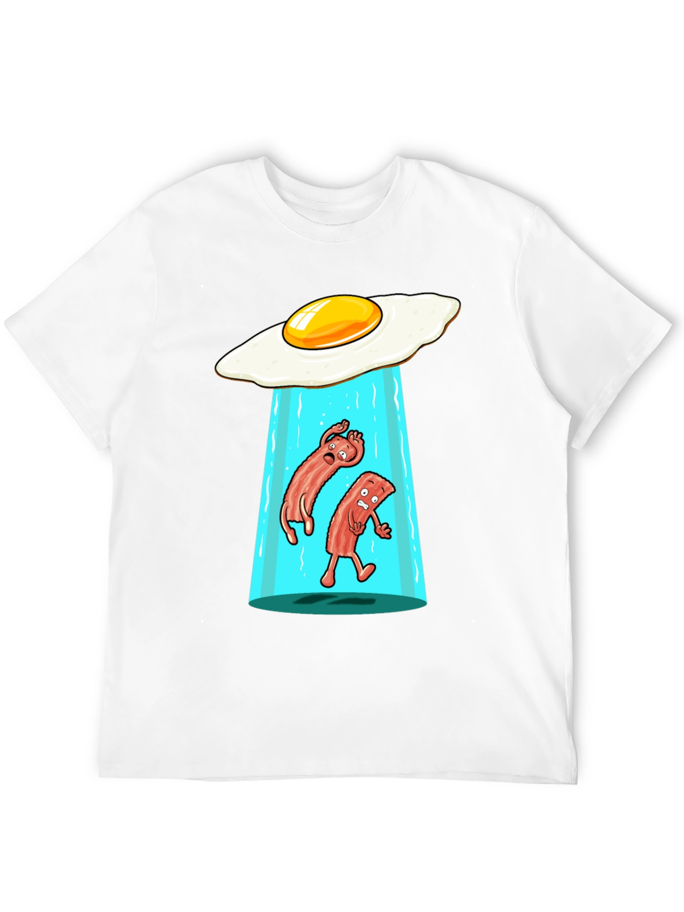 Funny Alien Abduction Breakfast T-Shirt
