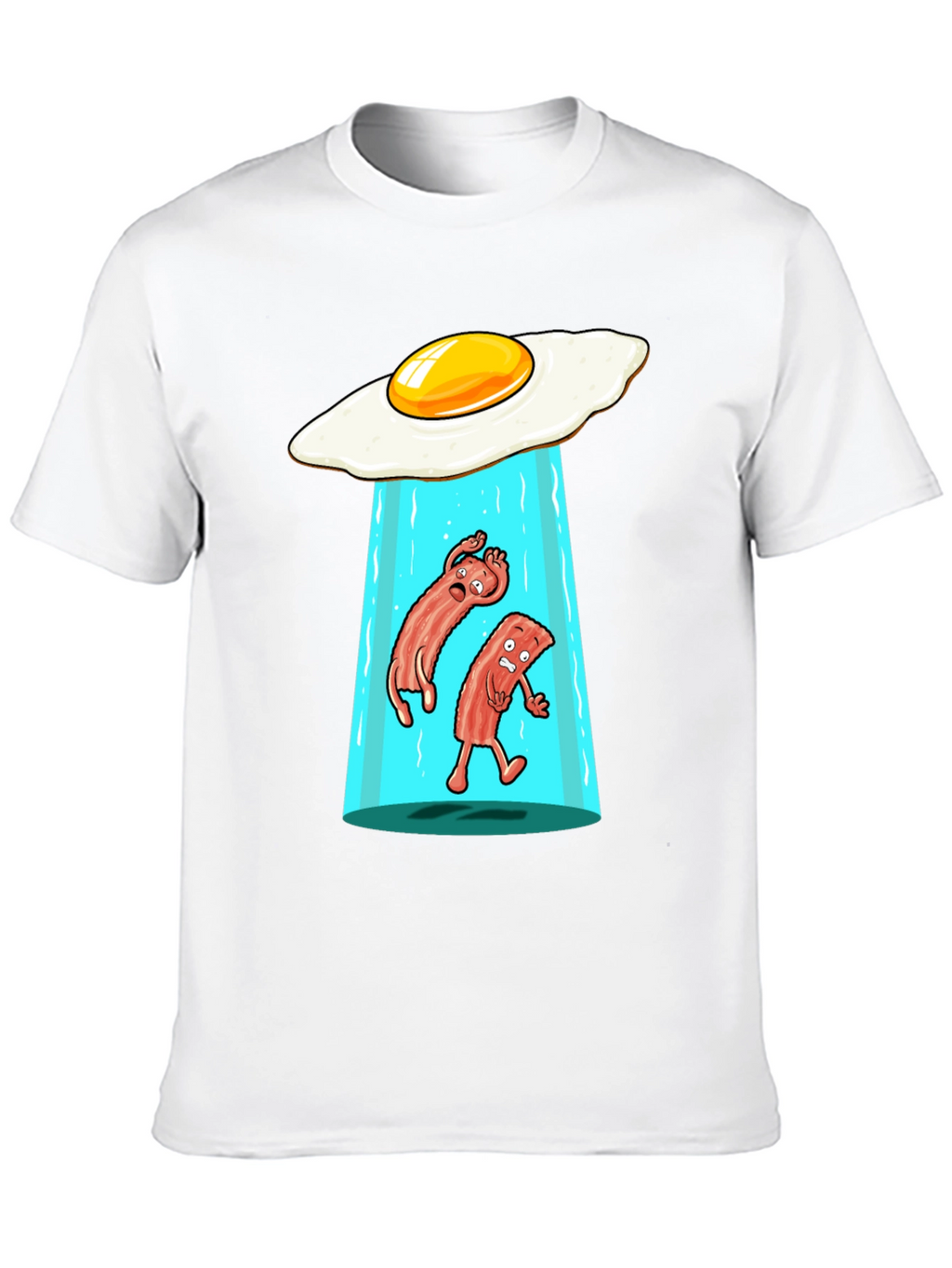Funny Alien Abduction Breakfast T-Shirt