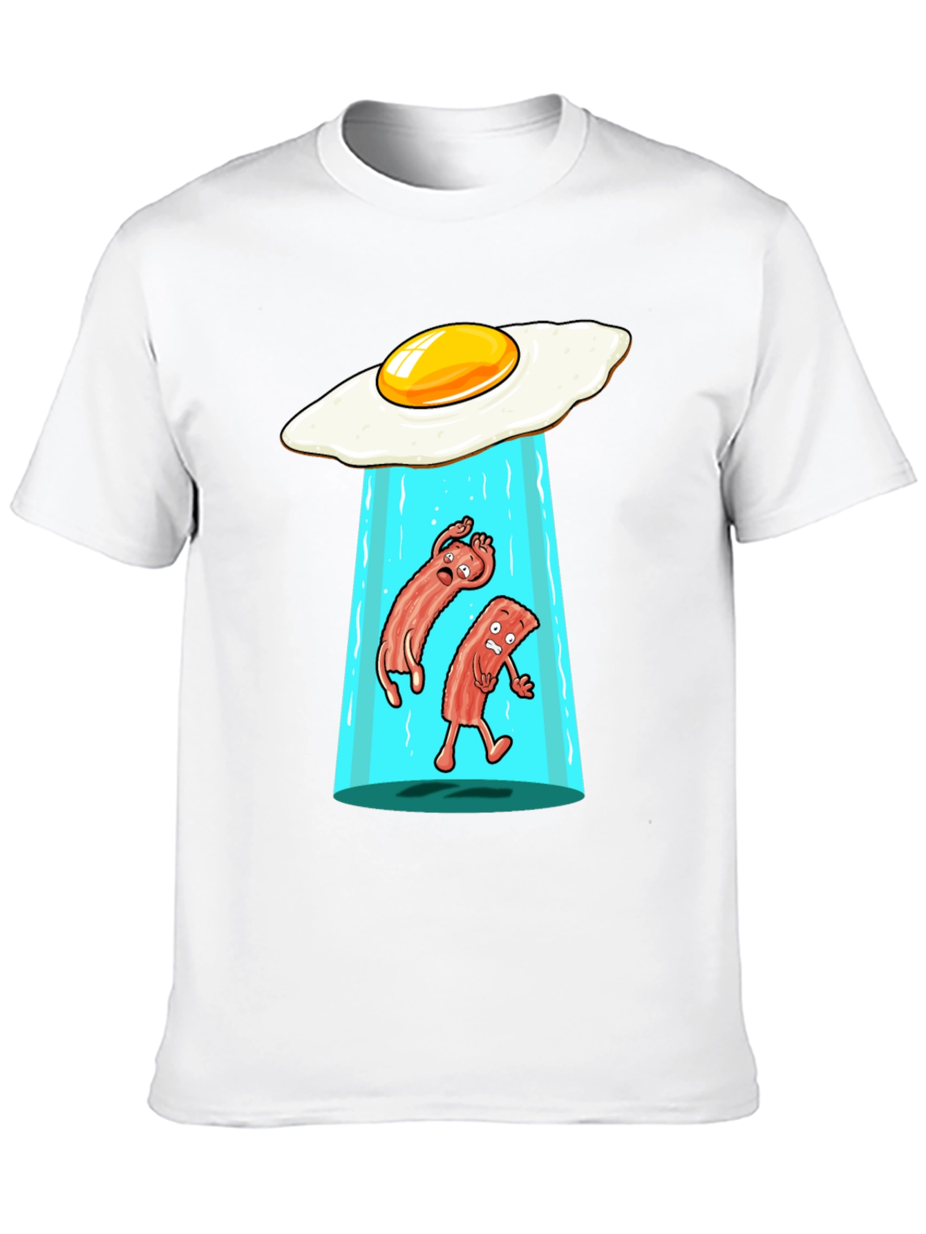 Funny Alien Abduction Breakfast T-Shirt