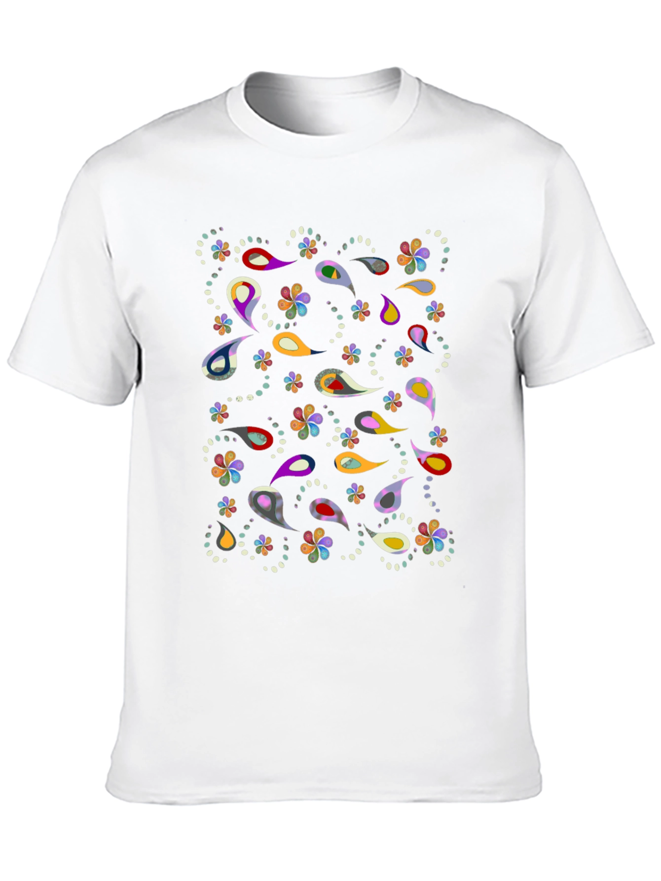 Paisley Pattern Black T-Shirt