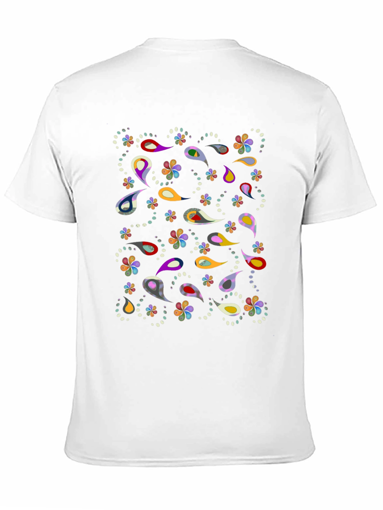 Paisley Pattern Black T-Shirt
