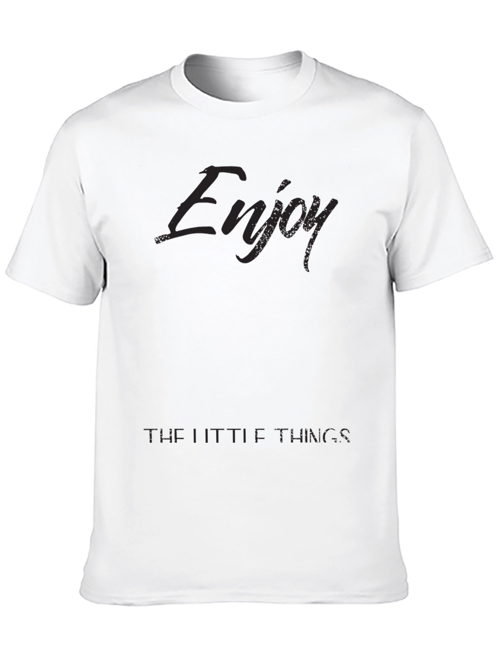Enjoy the Little Things - Black Graphic T-Shirt