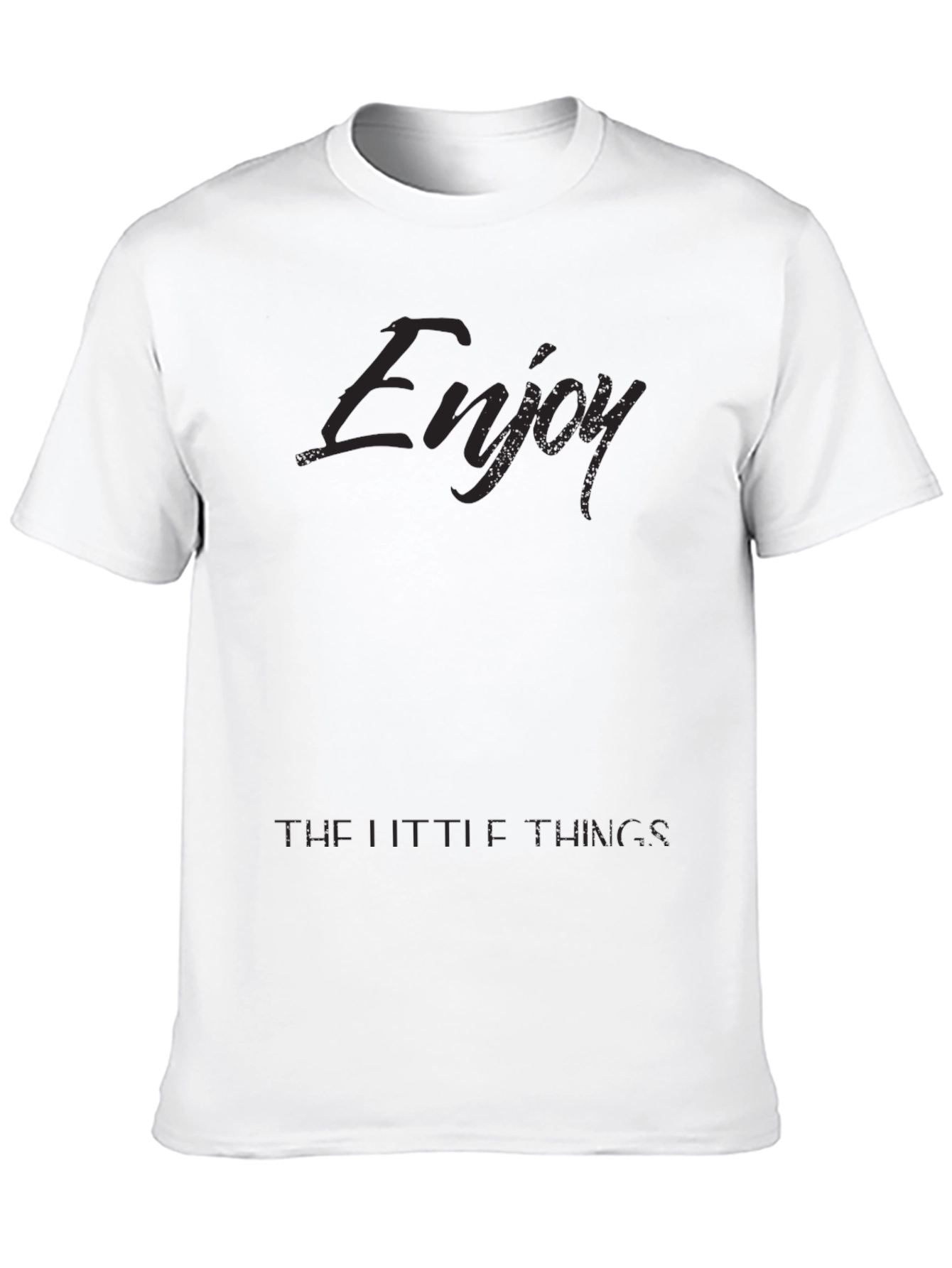 Enjoy the Little Things - Black Graphic T-Shirt