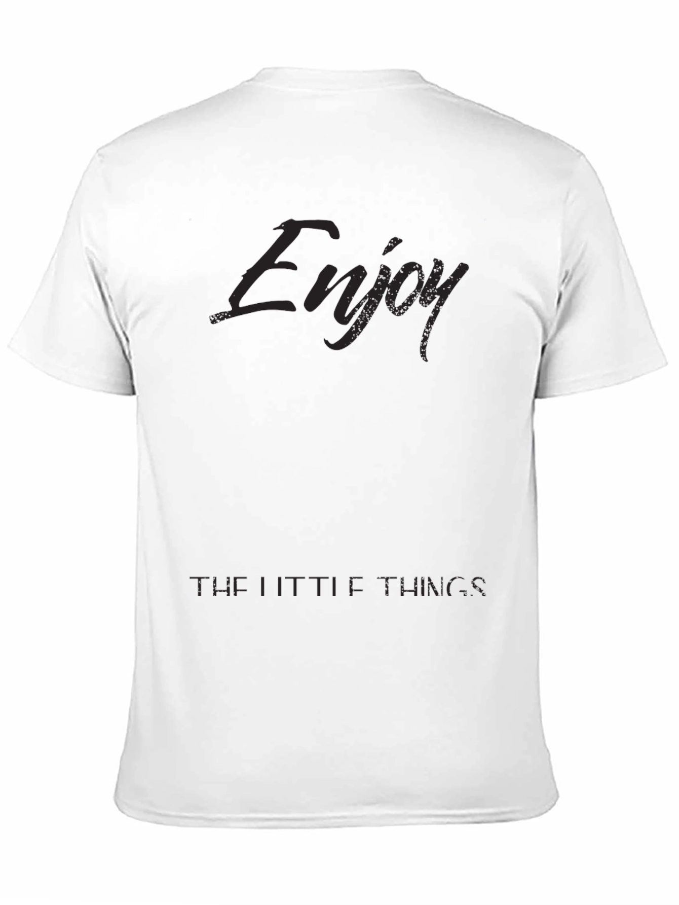 Enjoy the Little Things - Black Graphic T-Shirt