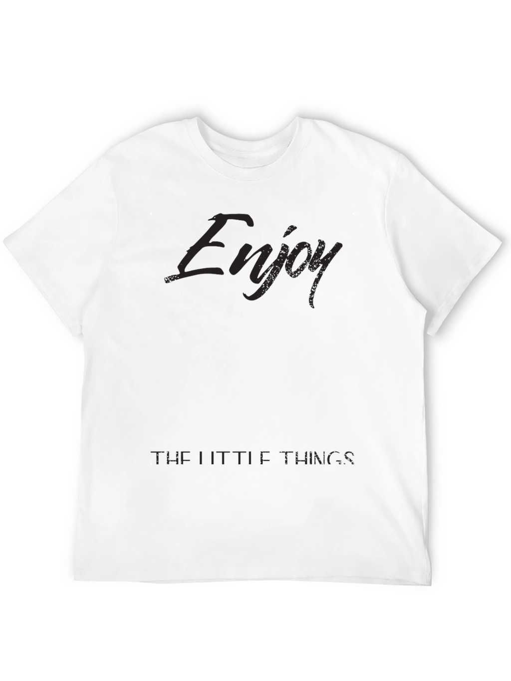 Enjoy the Little Things - Black Graphic T-Shirt