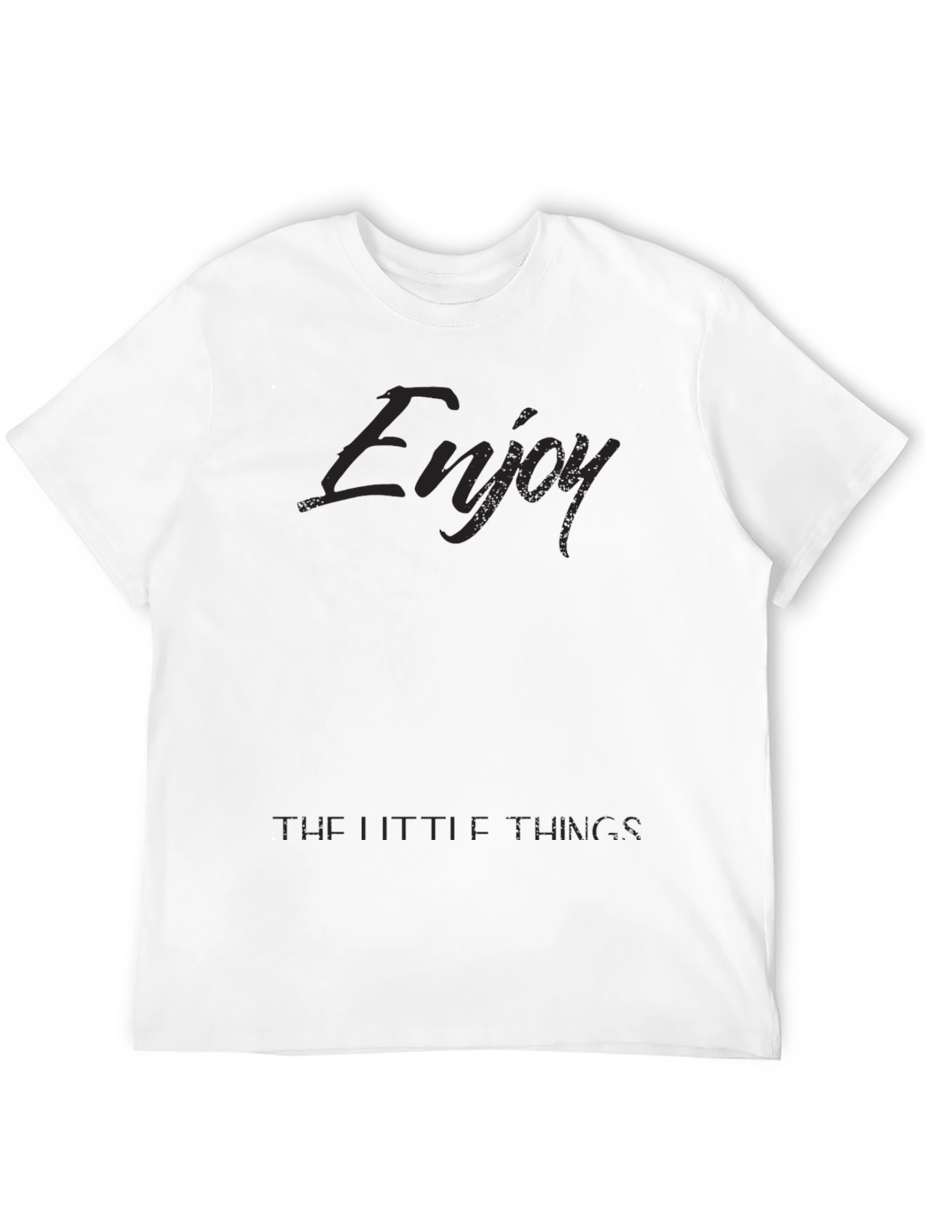 Enjoy the Little Things - Black Graphic T-Shirt