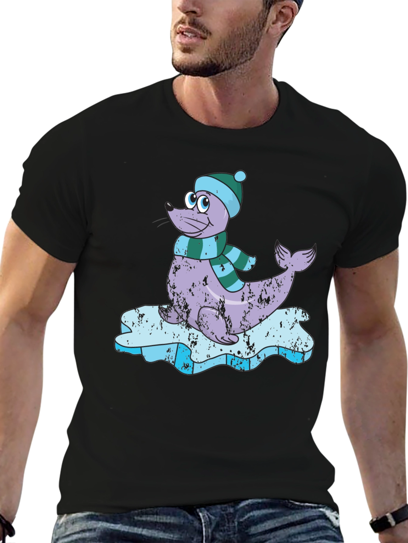 Seal on Ice T-Shirt - Cute Winter Tee