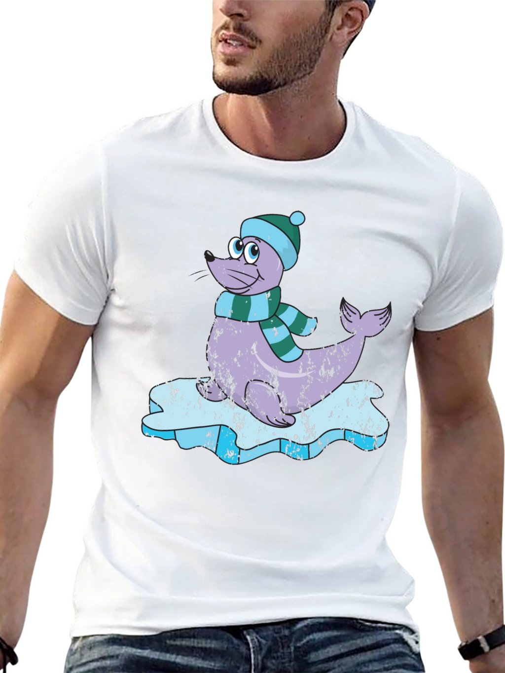 Seal on Ice T-Shirt - Cute Winter Tee