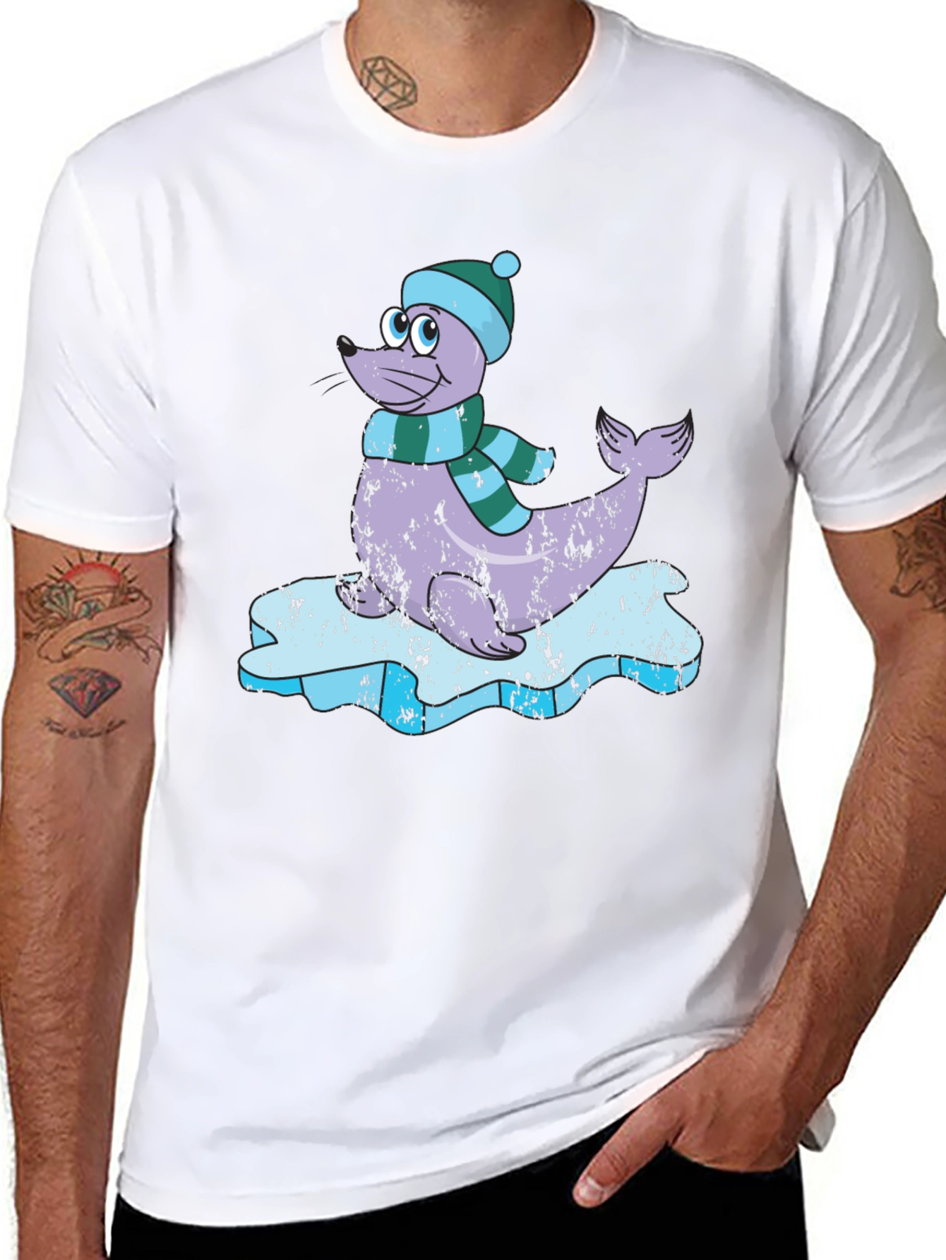 Seal on Ice T-Shirt - Cute Winter Tee