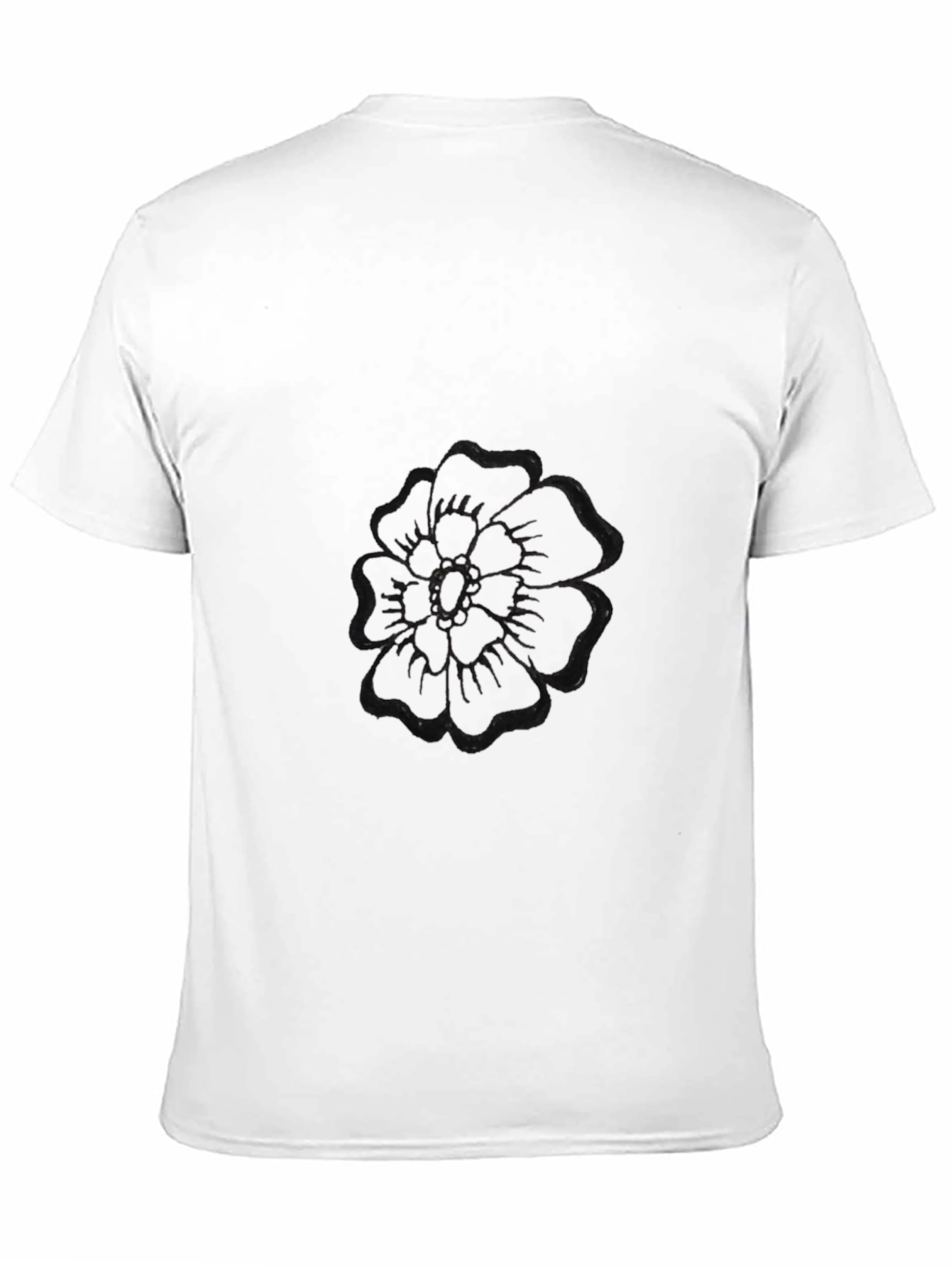 Black Flower Graphic T-Shirt