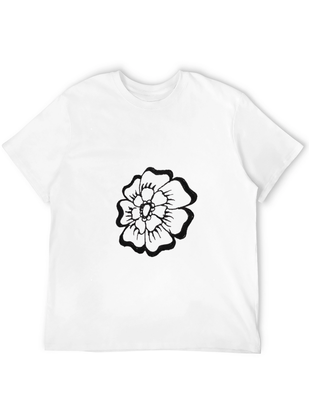 Black Flower Graphic T-Shirt
