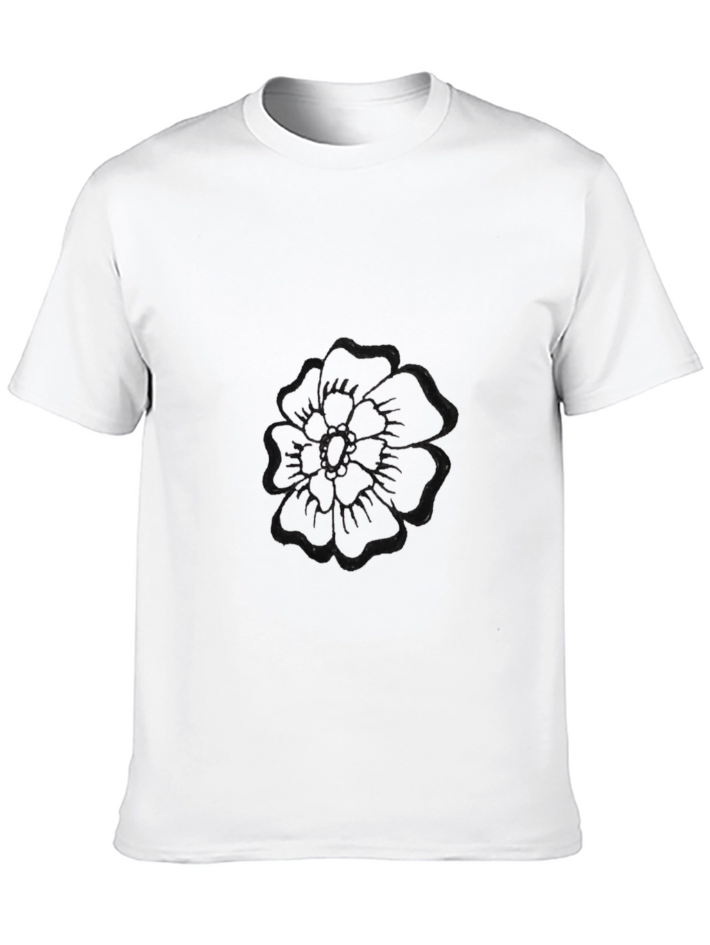 Black Flower Graphic T-Shirt