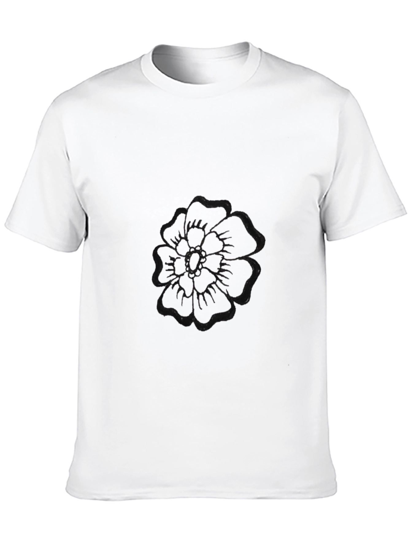 Black Flower Graphic T-Shirt