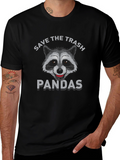 Save the Trash Pandas Funny Raccoon Graphic T-Shirt