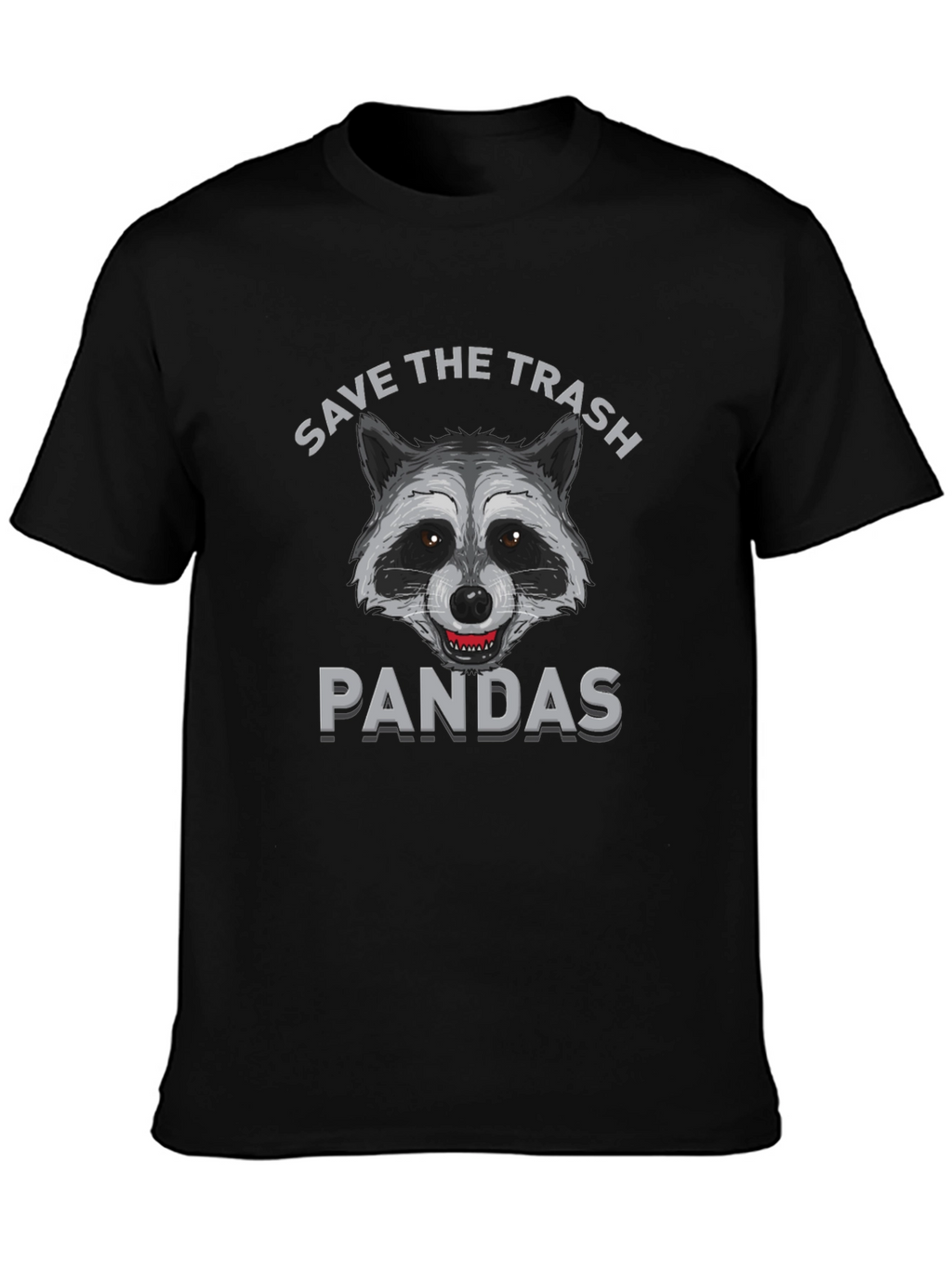 Save the Trash Pandas Funny Raccoon Graphic T-Shirt