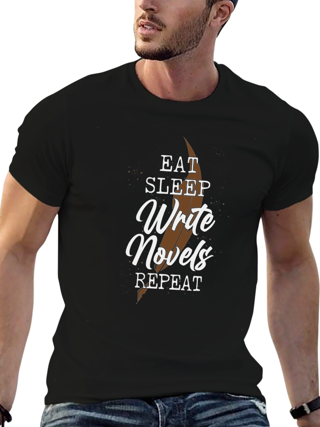 Eat Sleep Write Novels Repeat Graphic Tee