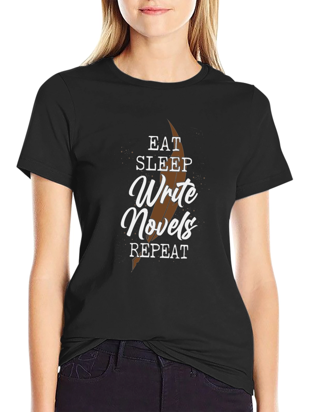 Eat Sleep Write Novels Repeat Graphic Tee