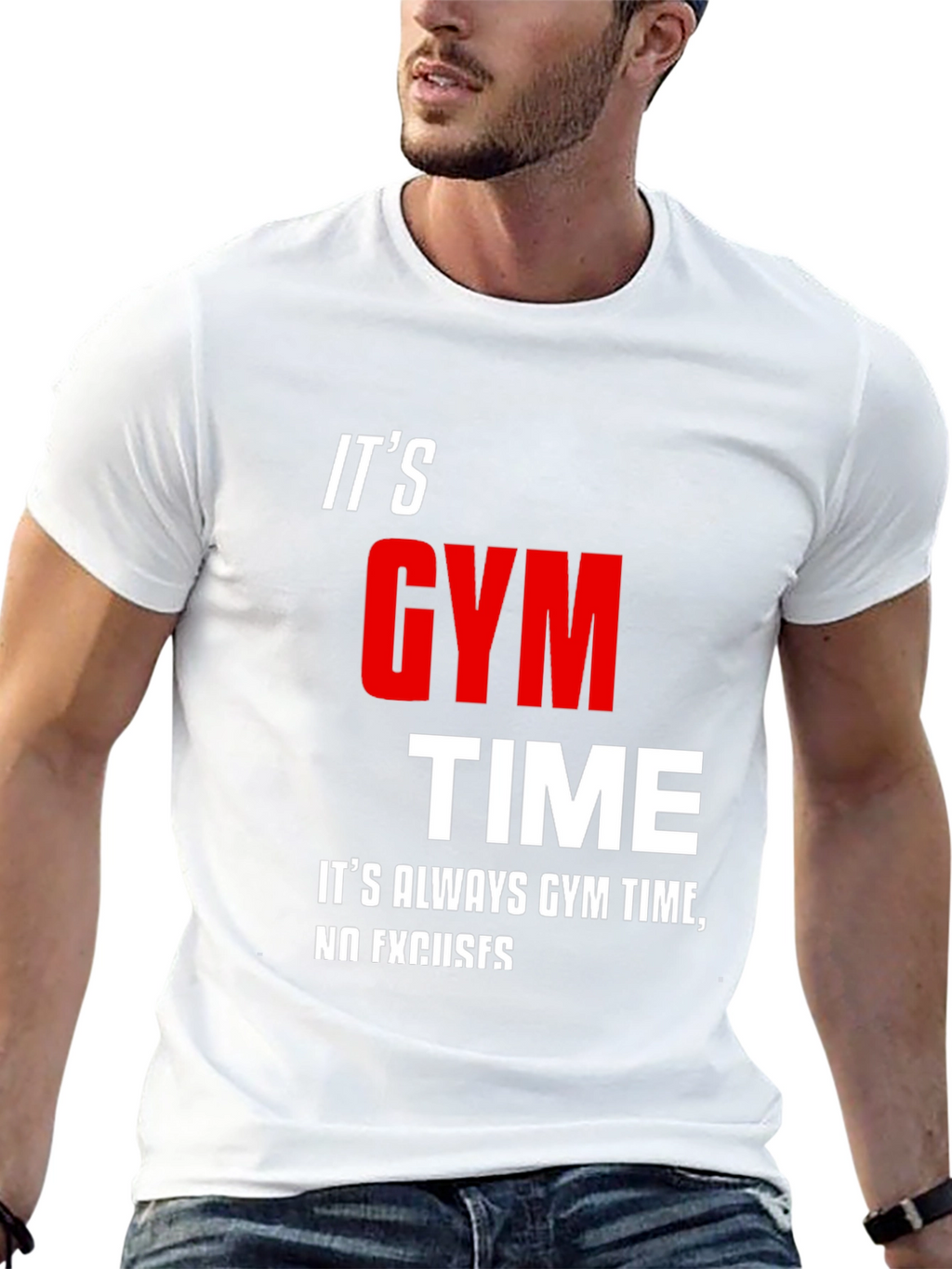 Its Gym Time Black T-Shirt