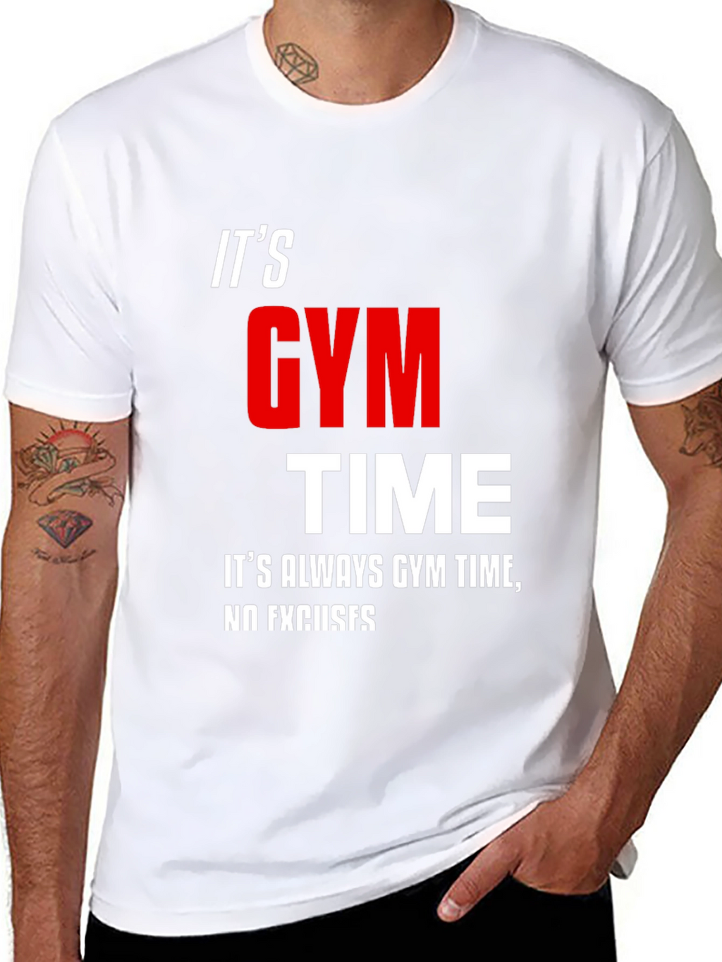 Its Gym Time Black T-Shirt