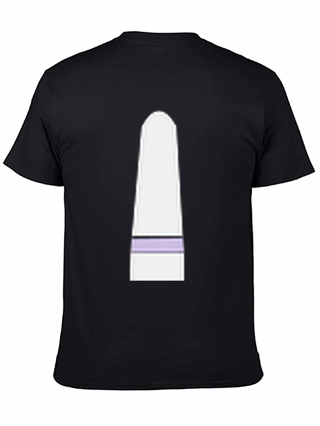 Mens Black T-Shirt with Funny Cartoon Character Graphic